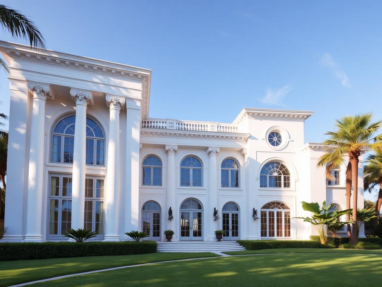 Classical White Residence, Lahore, Punjab